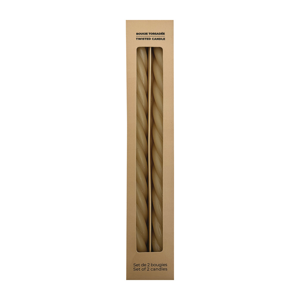 Bougies torsadées longues (set de 2)