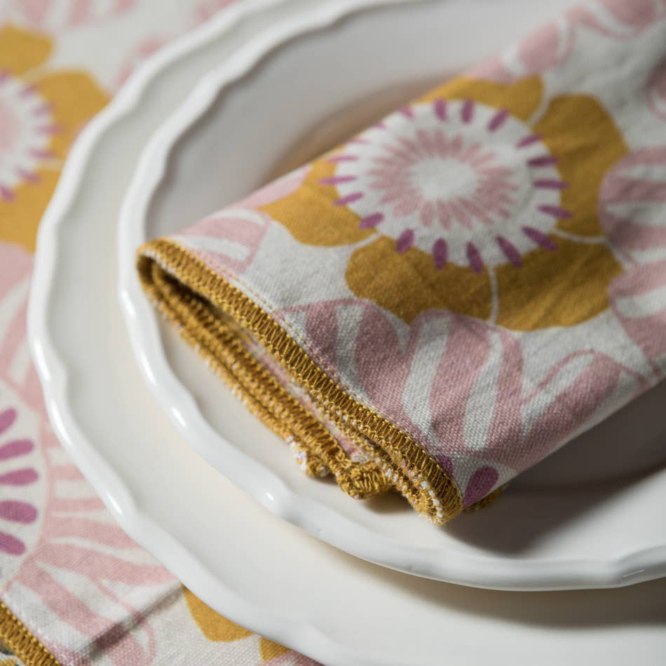 Lot de 2 serviettes de table - Motif Pop Floral