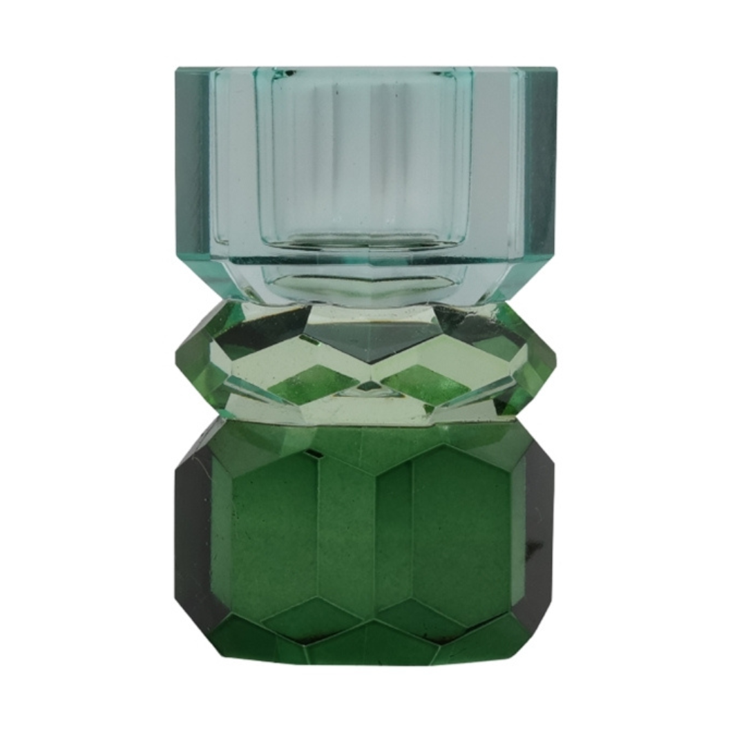 Bougeoir CRISTAL - vert