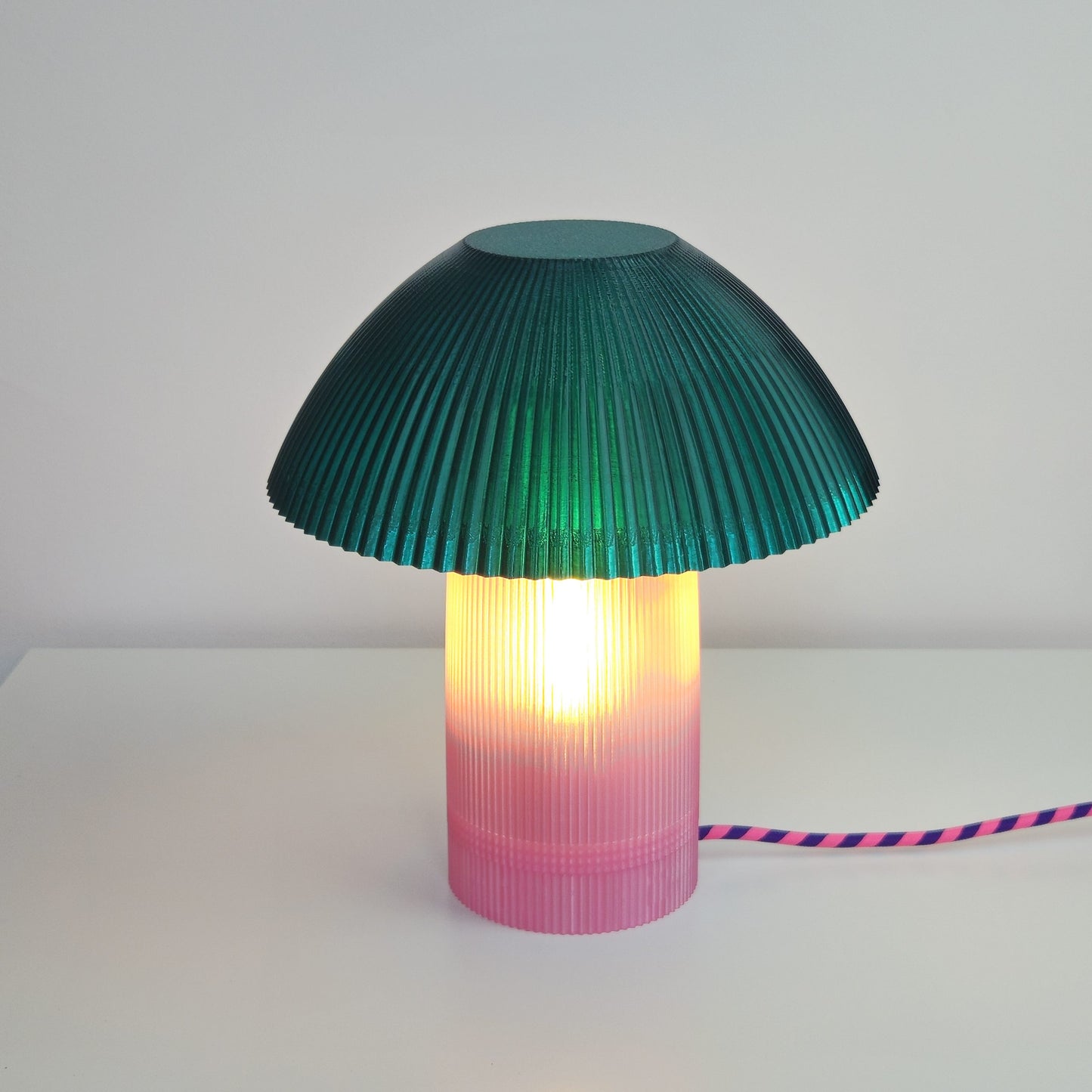 Lampe SHROOM - rose & vert