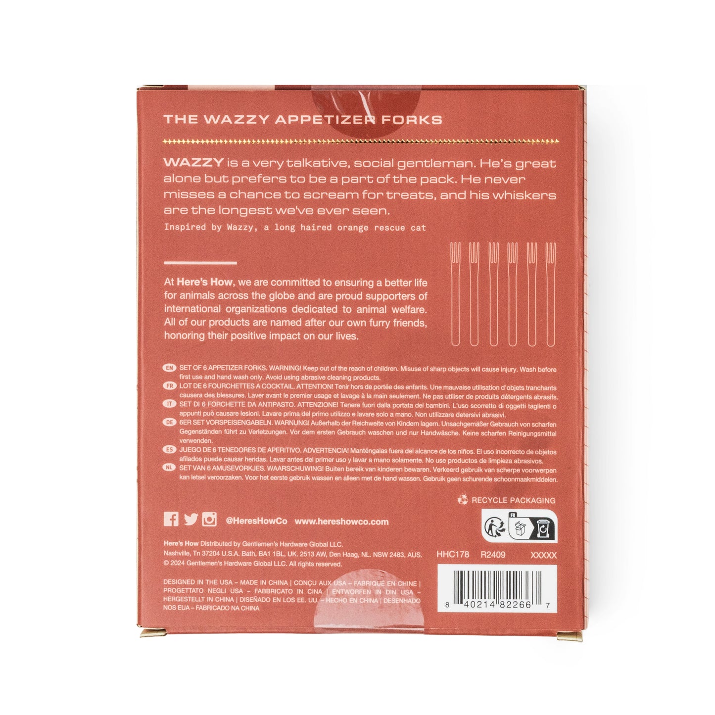 Set de 6 fourchettes à apéritif – Wazzy