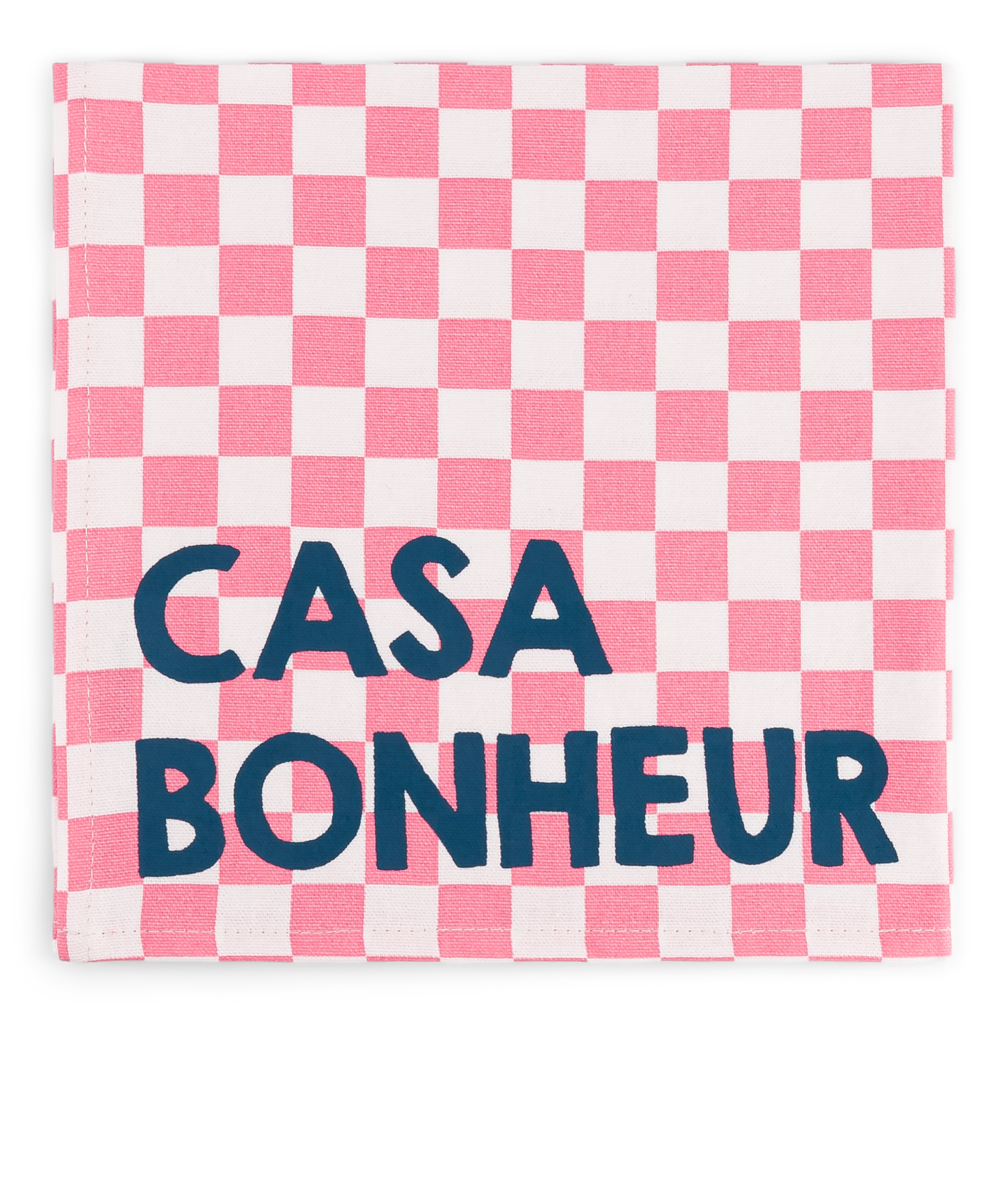 Lot de 2 serviettes JOSEPHINE - damier rose