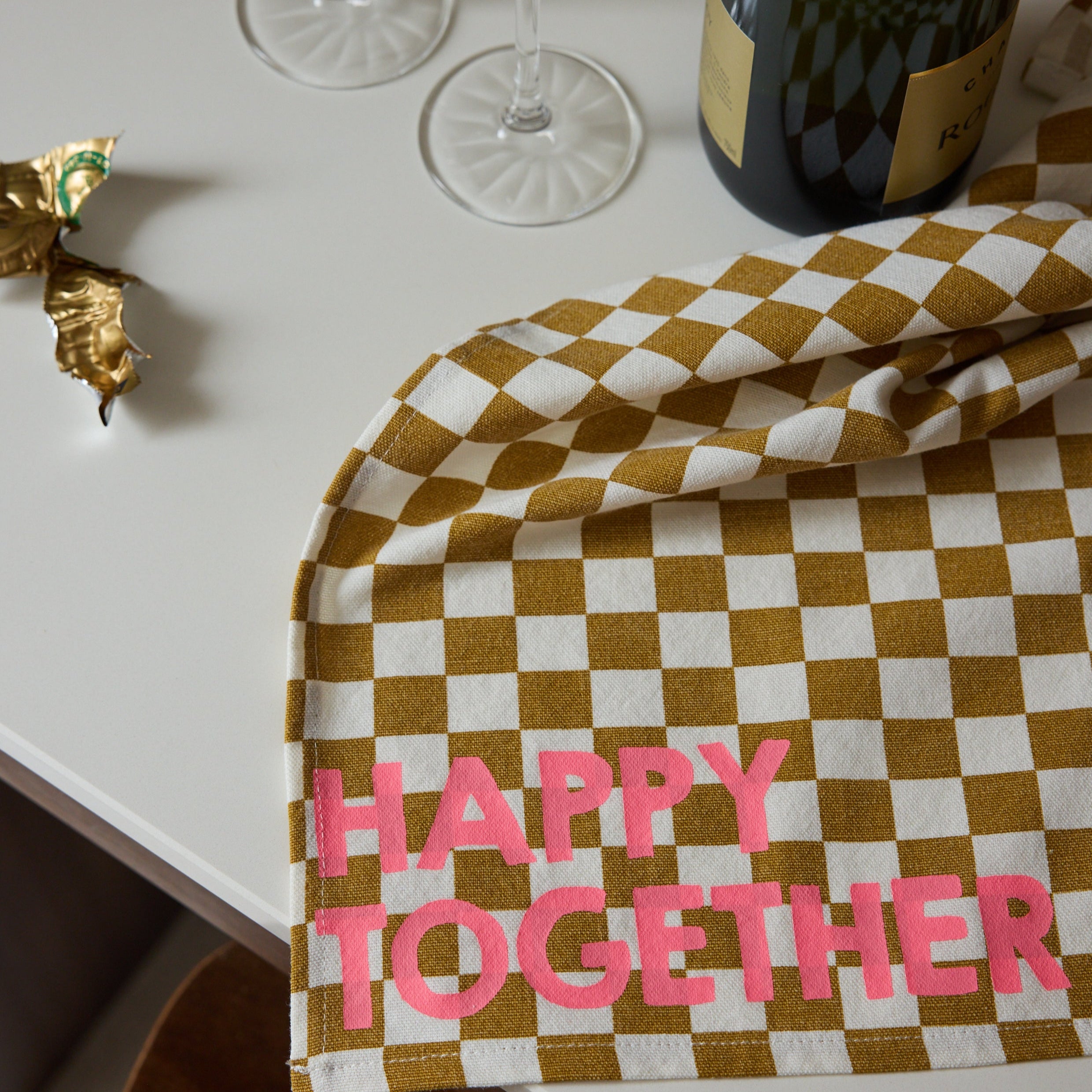 Lot de 2 serviettes JOSEPHINE - caramel