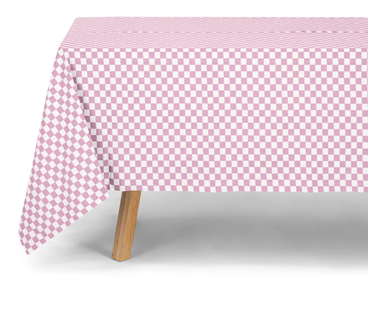Nappe ZOE damier lila en coton Rose in April