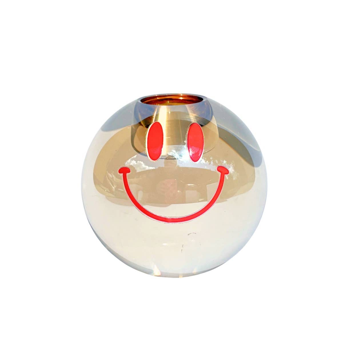 Bougeoir en verre HAPPY