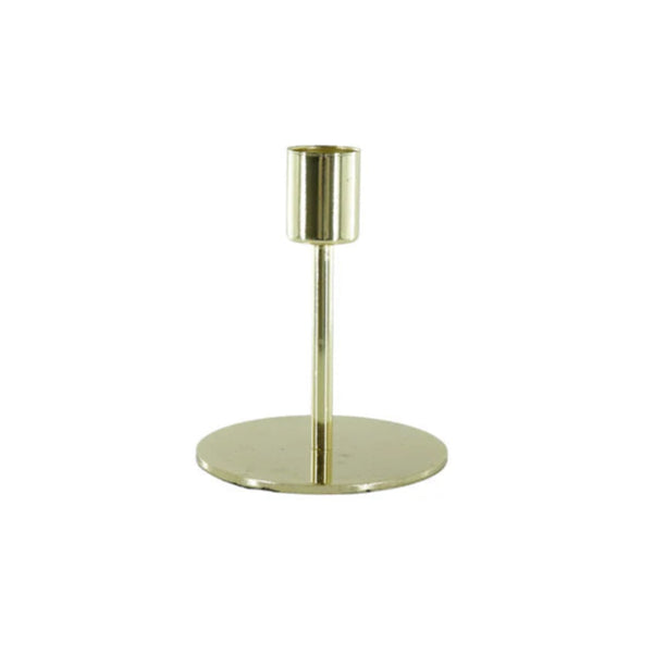 Bougeoir pied rond métal Housevitamin – or brillant, design épuré
