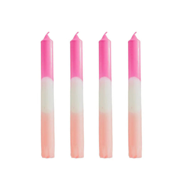 Bougies néon - rose (set de 4)