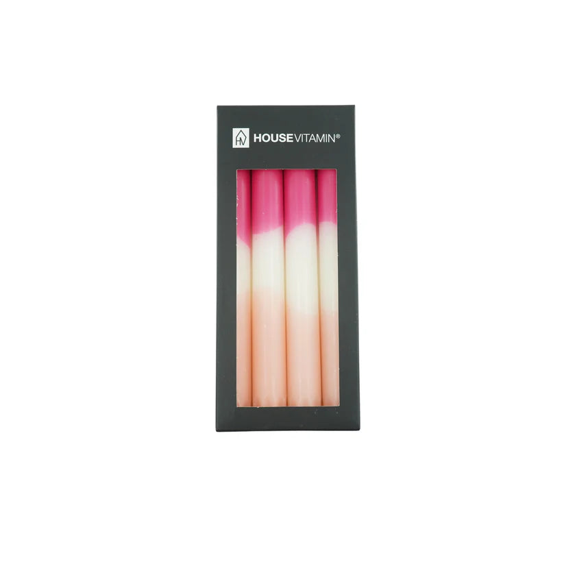 Bougies néon - rose (set de 4)