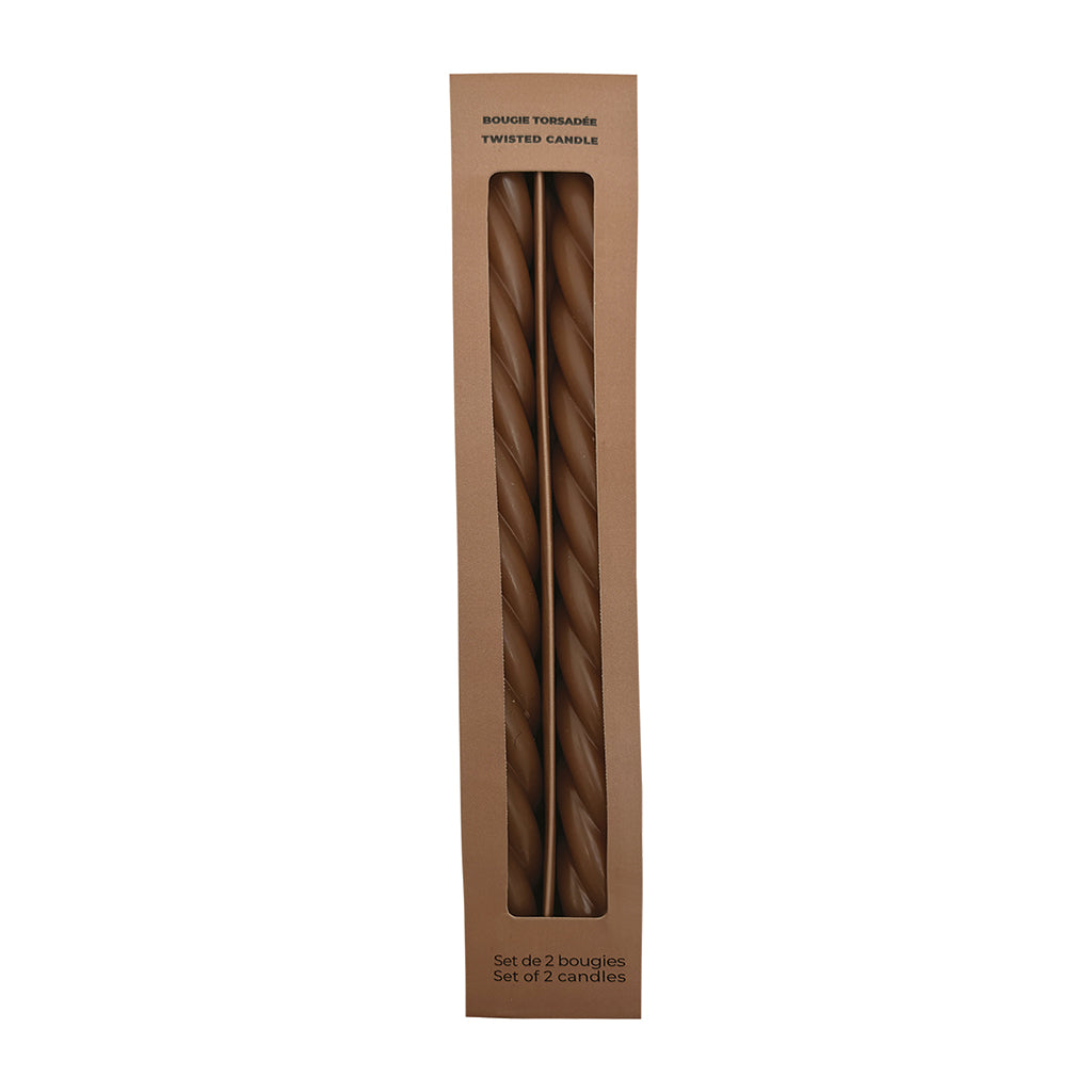 Bougies torsadées longues (set de 2)