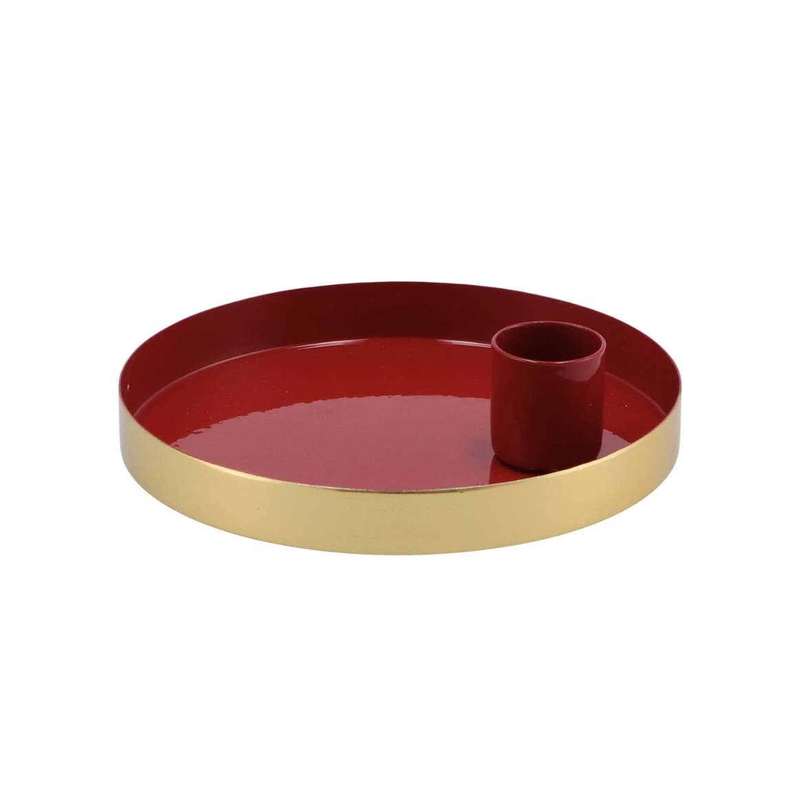 Bougeoir GOLDEN CIRCLE - rouge