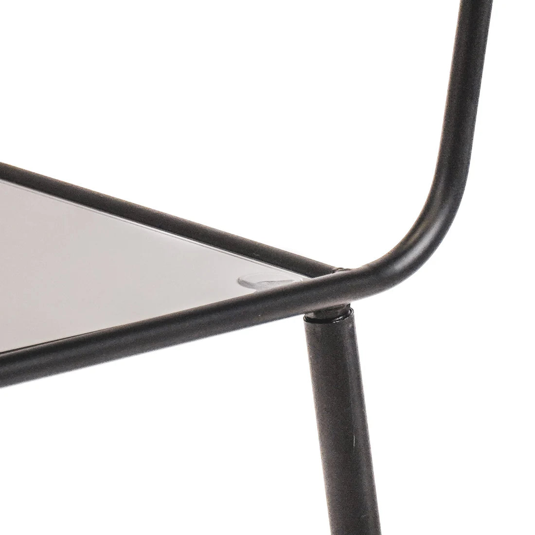Table d'appoint en métal noir/verre