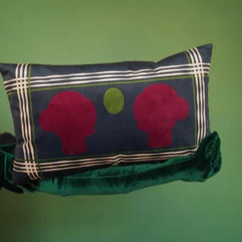 Coussin BOBBY en suédine de velours de la marque BABEL BRUNE