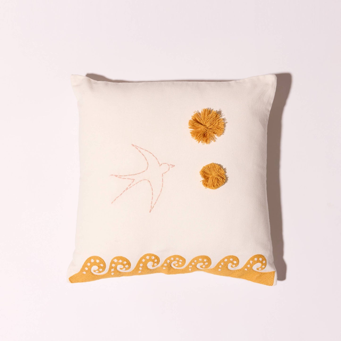 Coussin WAVE - ocre