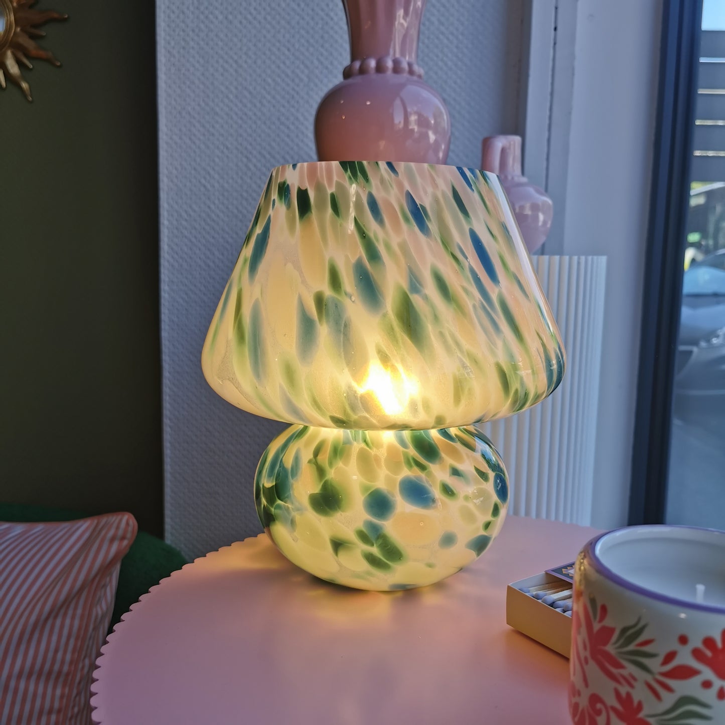 Lampe à poser JOYFUL - Vert & Bleu