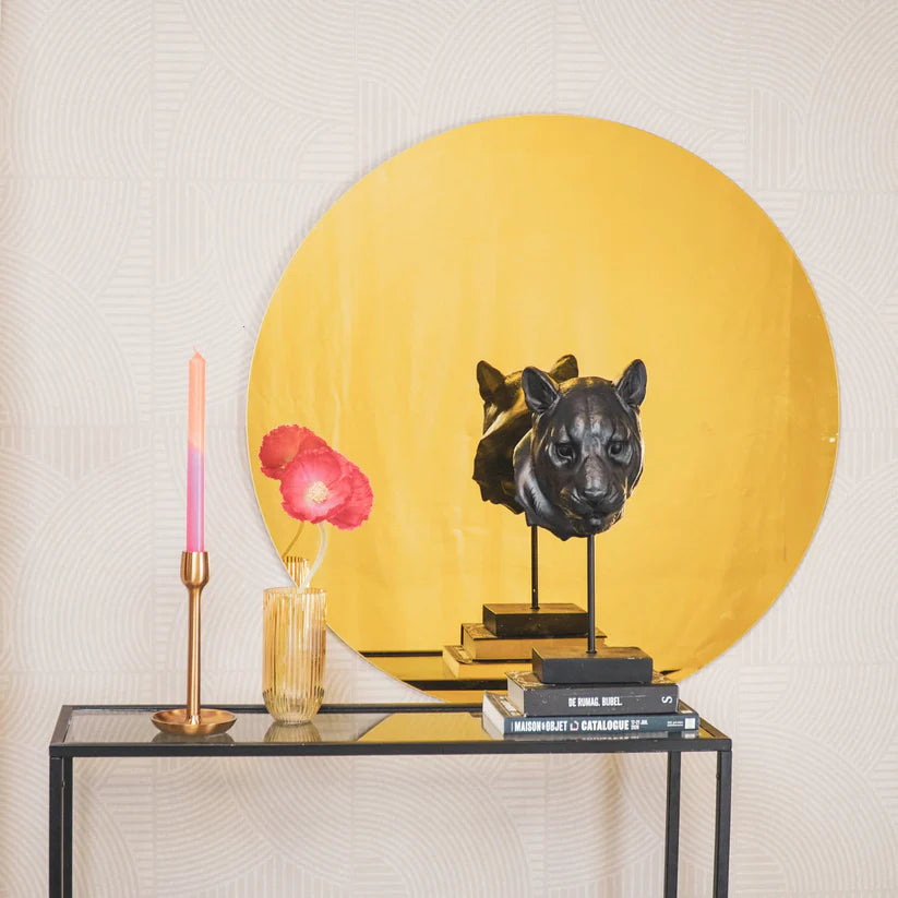 Miroir rond - Golden glass