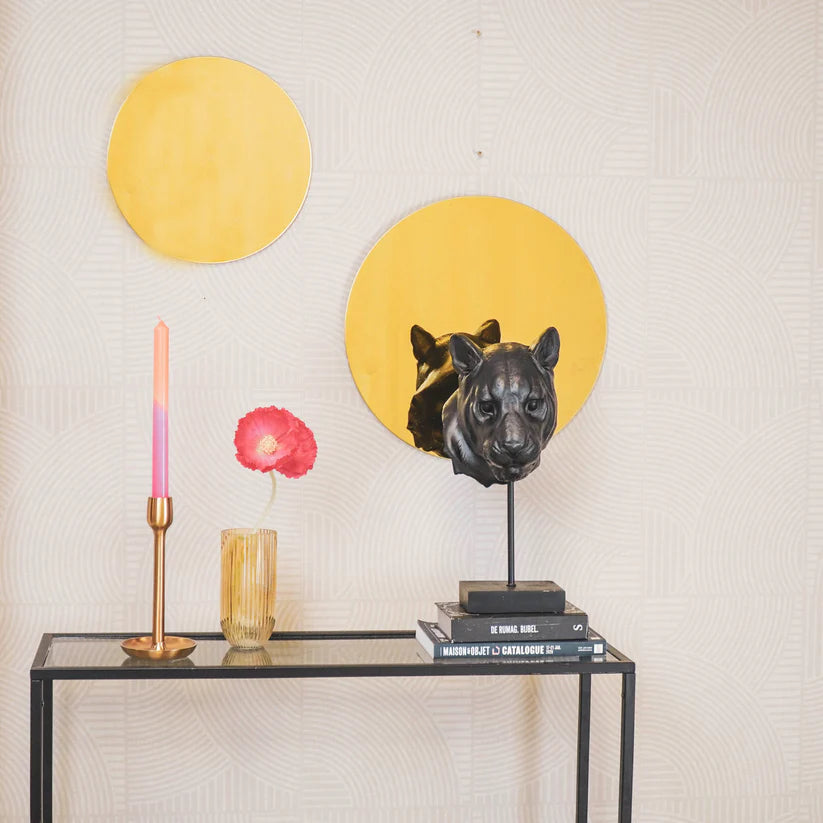 Miroir rond - Golden glass