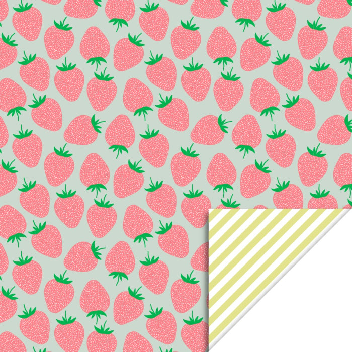 Rouleau papier cadeau - Fraises