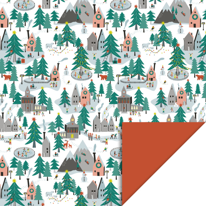 Rouleau papier cadeau - Xmas Village