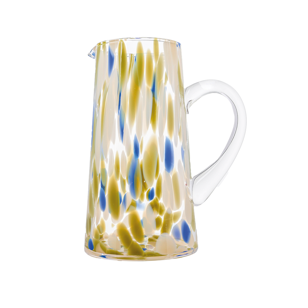 Pichet en verre moucheté