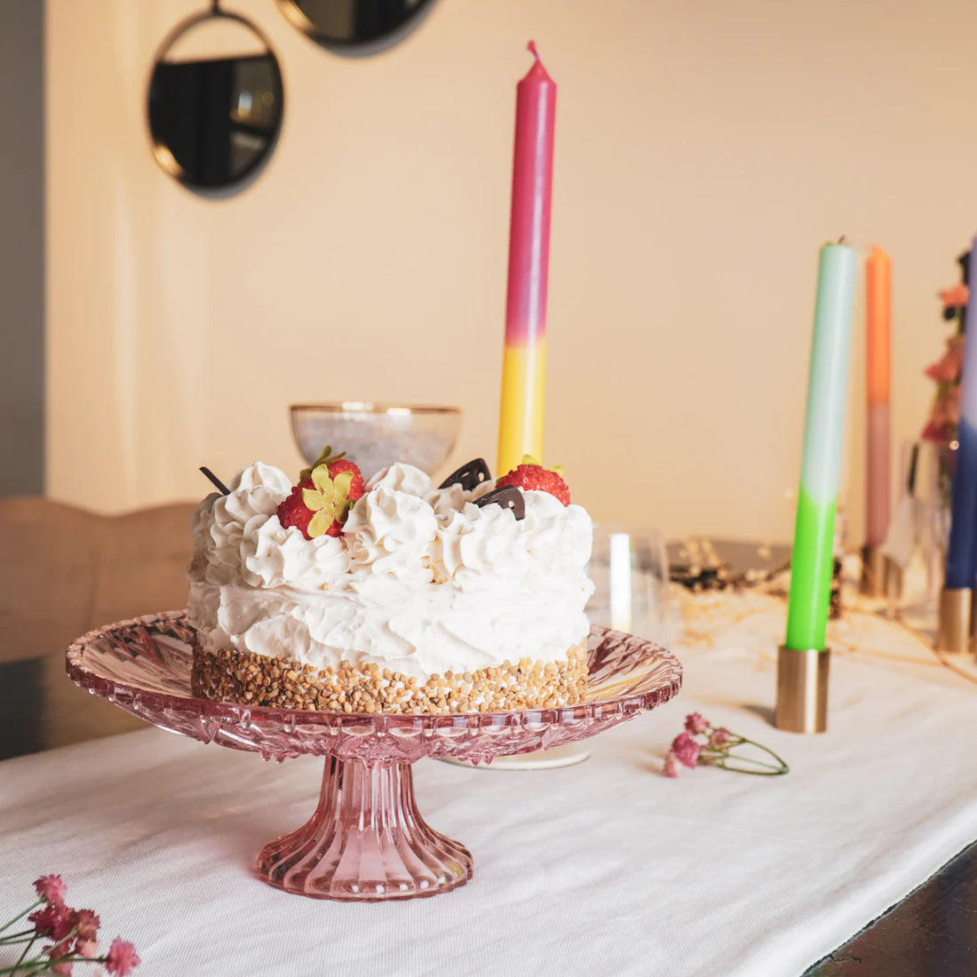 Présentoir à gâteaux - rose