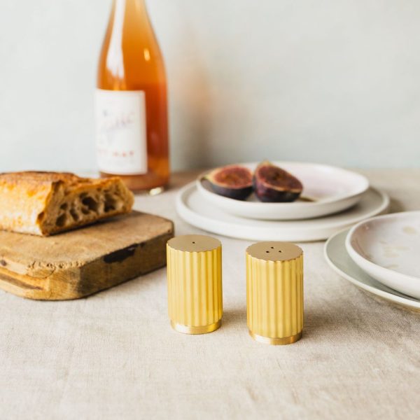 Duo salière & poivrière en laiton