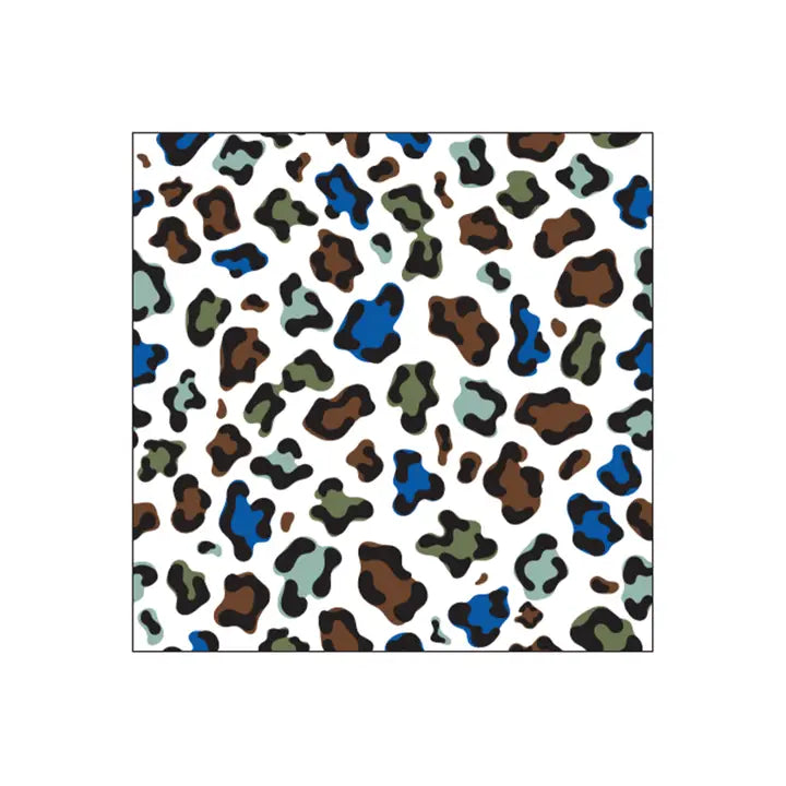 Serviette en papier recyclé, motif léopard coloré de OPJET PARIS