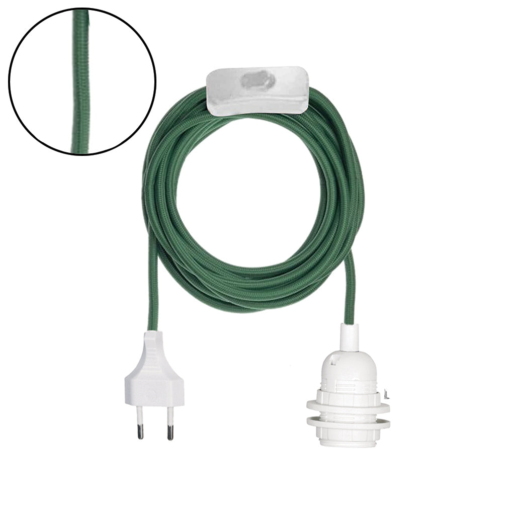 Suspension douille baladeuse 400 cm câble tissé