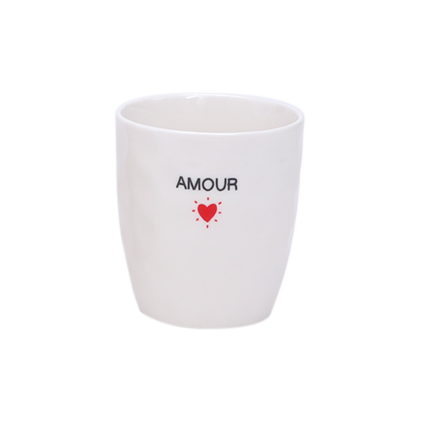 Tasse à message & coeur rouge
