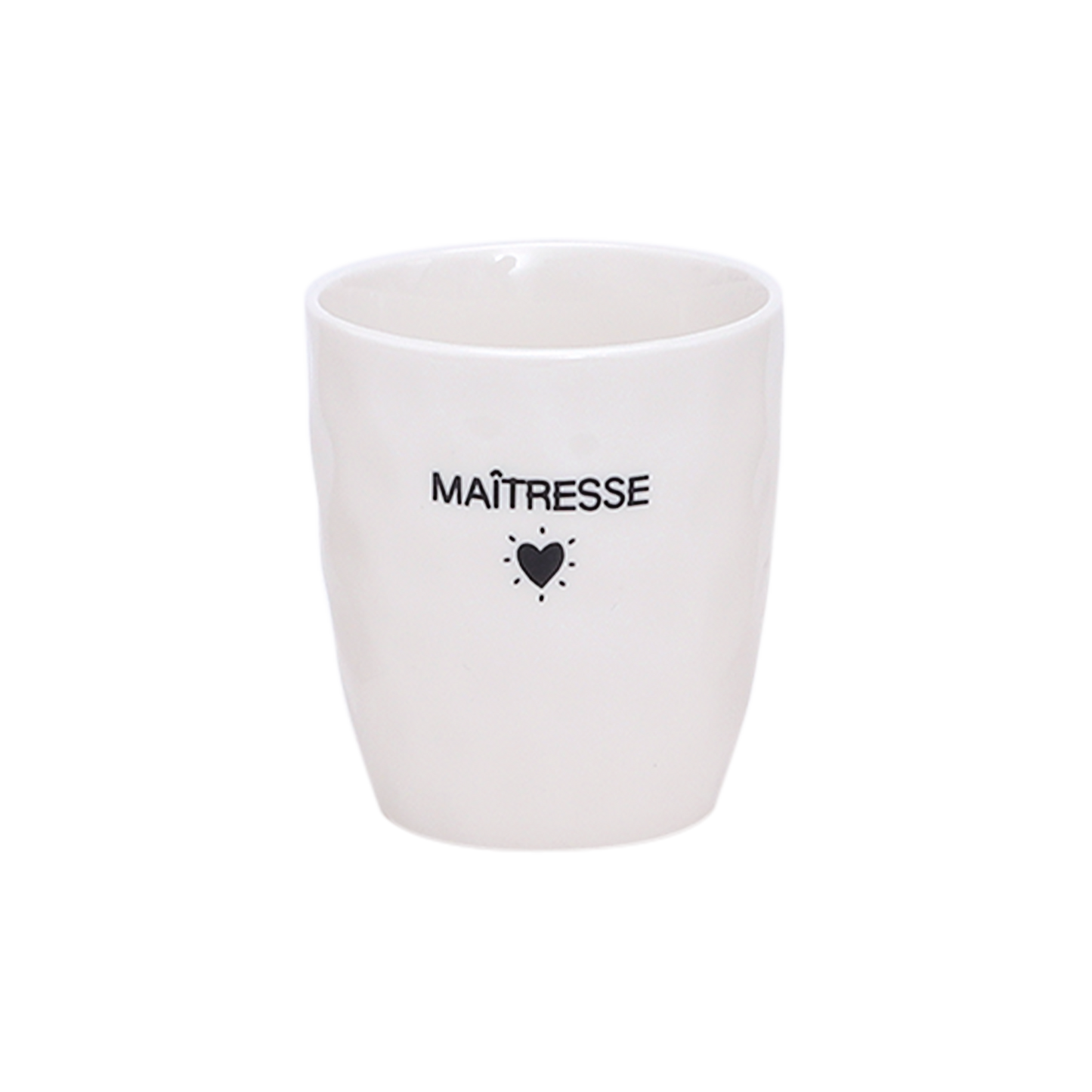 Tasse à message & coeur noir