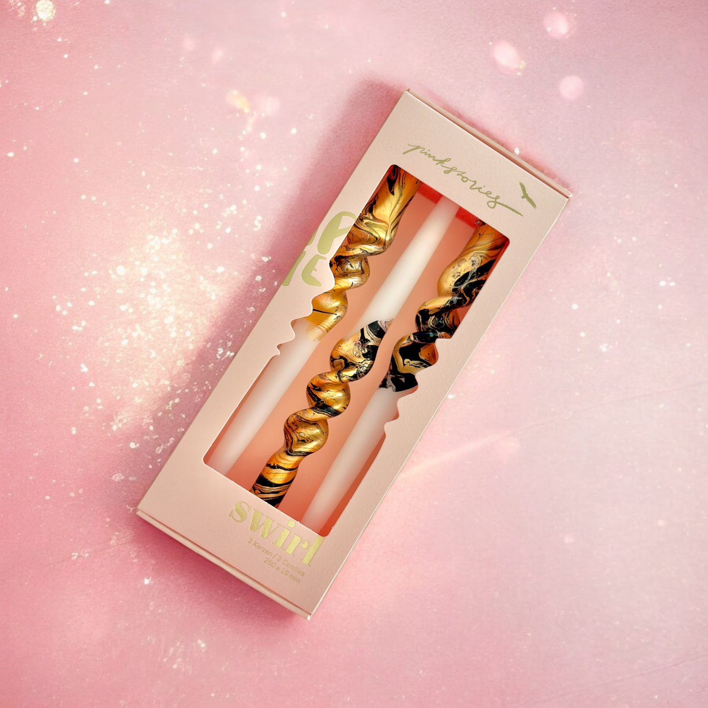 Trio bougies noel or