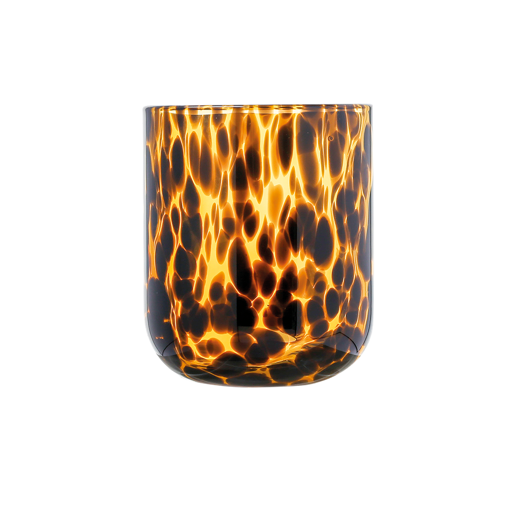 Verre en verre moucheté léopard, OPJET PARIS