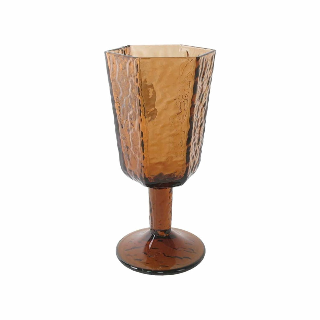 Verre à vin ROCKY ambré avec pied – OPJET PARIS