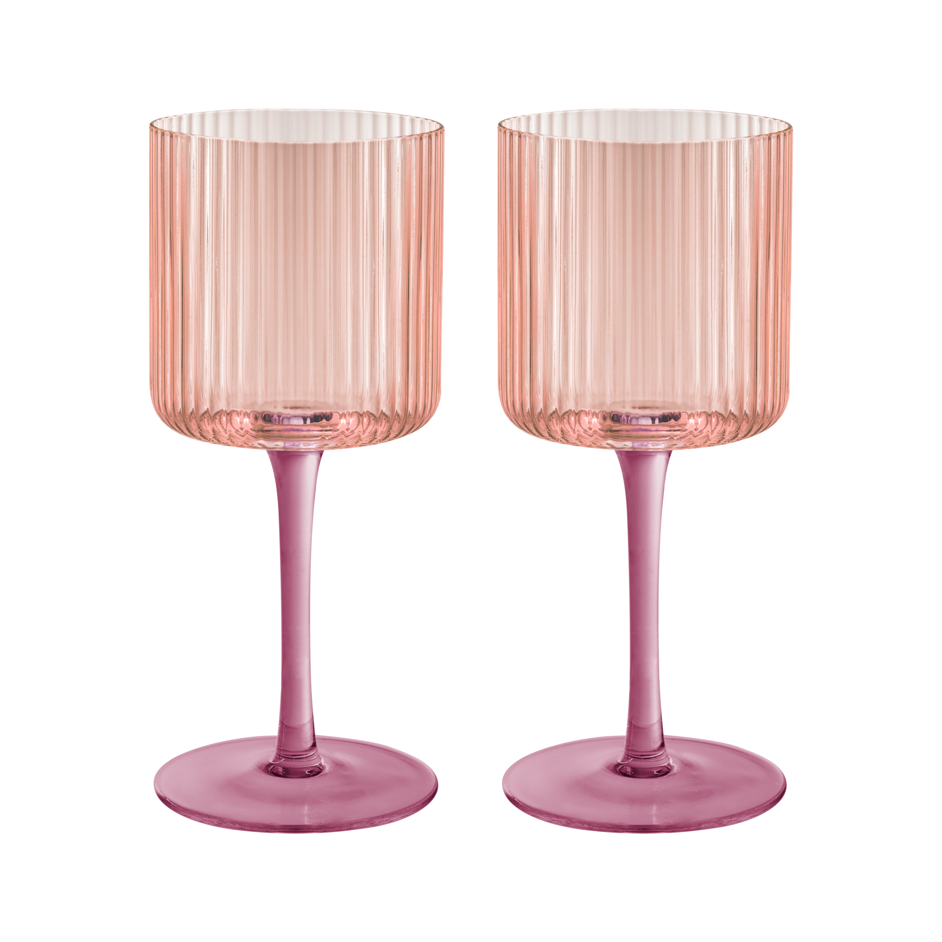 Set de é verres à vin roses, sur pied de REMEMBER