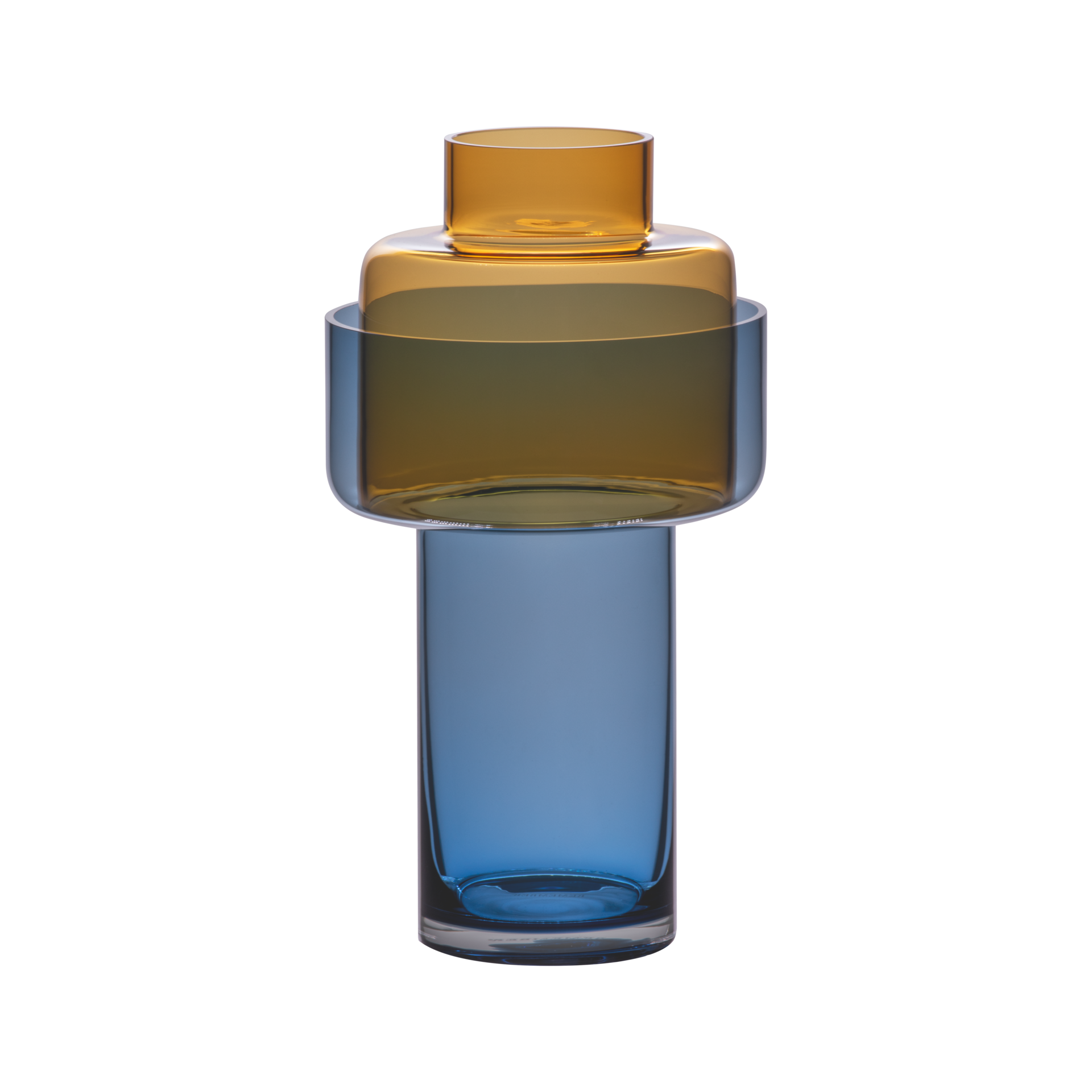 Vase AURA - bleu & ambre