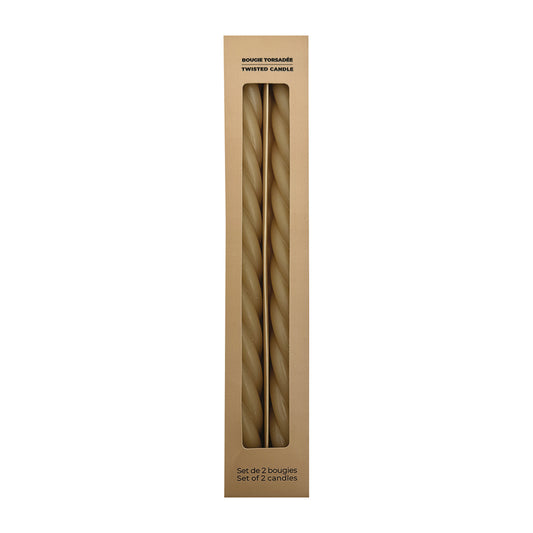 Bougies torsadées longues (set de 2)