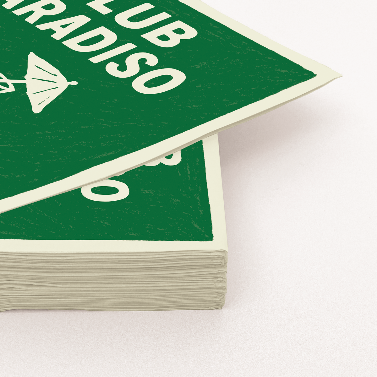 Serviettes en papier CLUB PARADISO vertes – Lot de 20