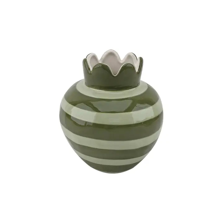 Vase ondulé à rayures