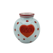 Vase coeur BISOU bleu