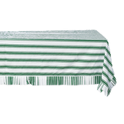 Nappe rayée à volant 150 x 260 cm