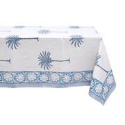 Nappe imprimée Palmier bleu 150 × 260 cm
