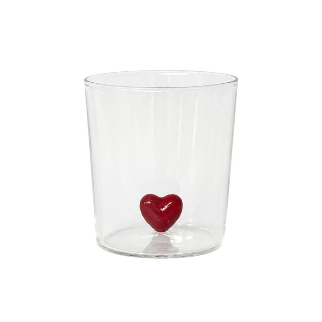 Verre Coeur rouge