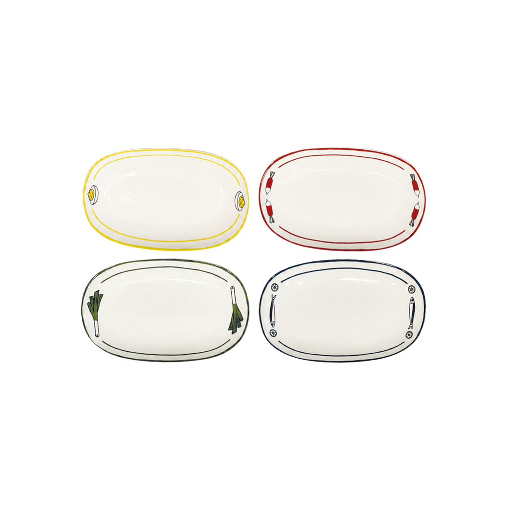 Set de 4 plats ovales Bouillon Entrée