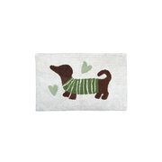Tapis Sausage Dog vert 50 × 80 cm
