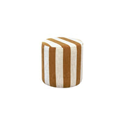 Tabouret Loulou rayure brun en tissu texturé OPJET PARIS
