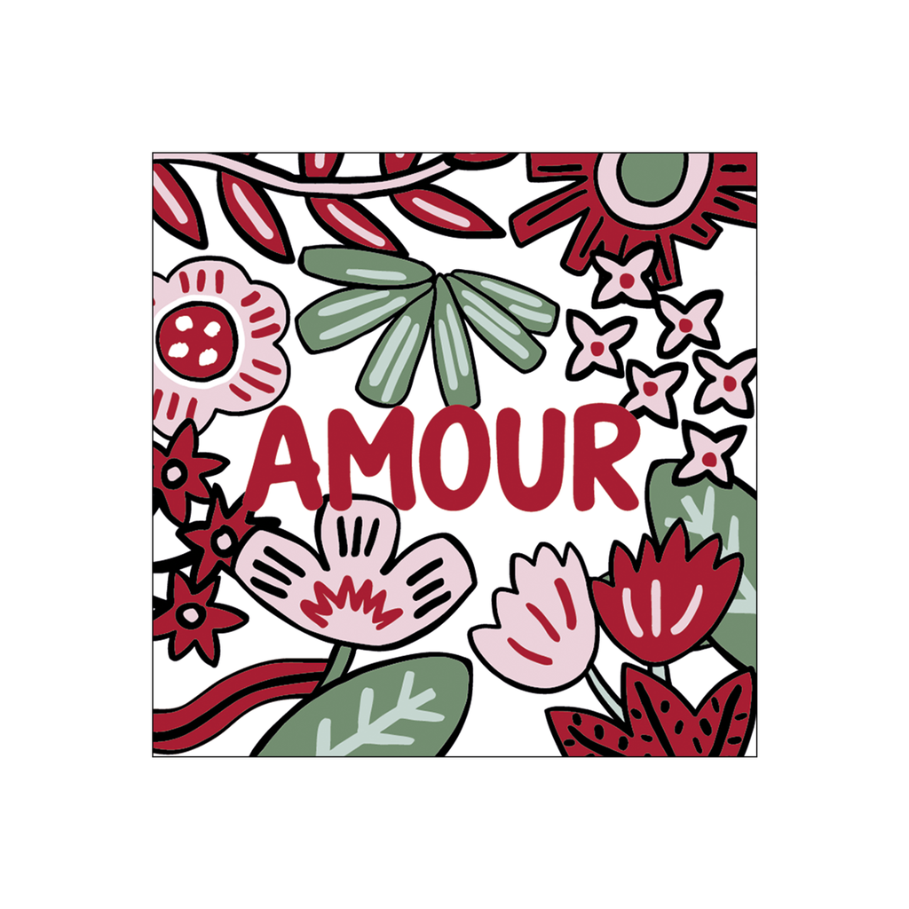 Serviettes en papier - Amour en fleurs