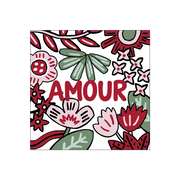 Serviettes en papier - Amour en fleurs