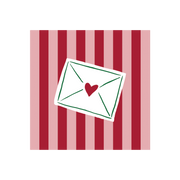 Serviettes en papier Lettre d’amour – Lot de 20