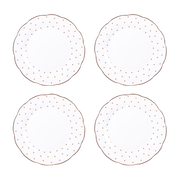 Set de 4 assiettes plates à pois