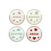 Set de 4 assiettes dessert AMOUR