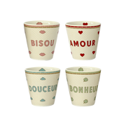 Set de 4 gobelets AMOUR
